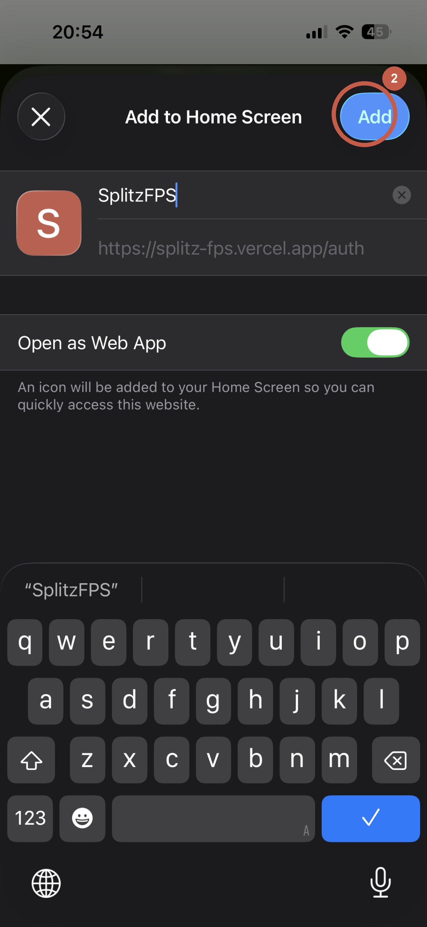 Tap Add top right / 撳右上 Add