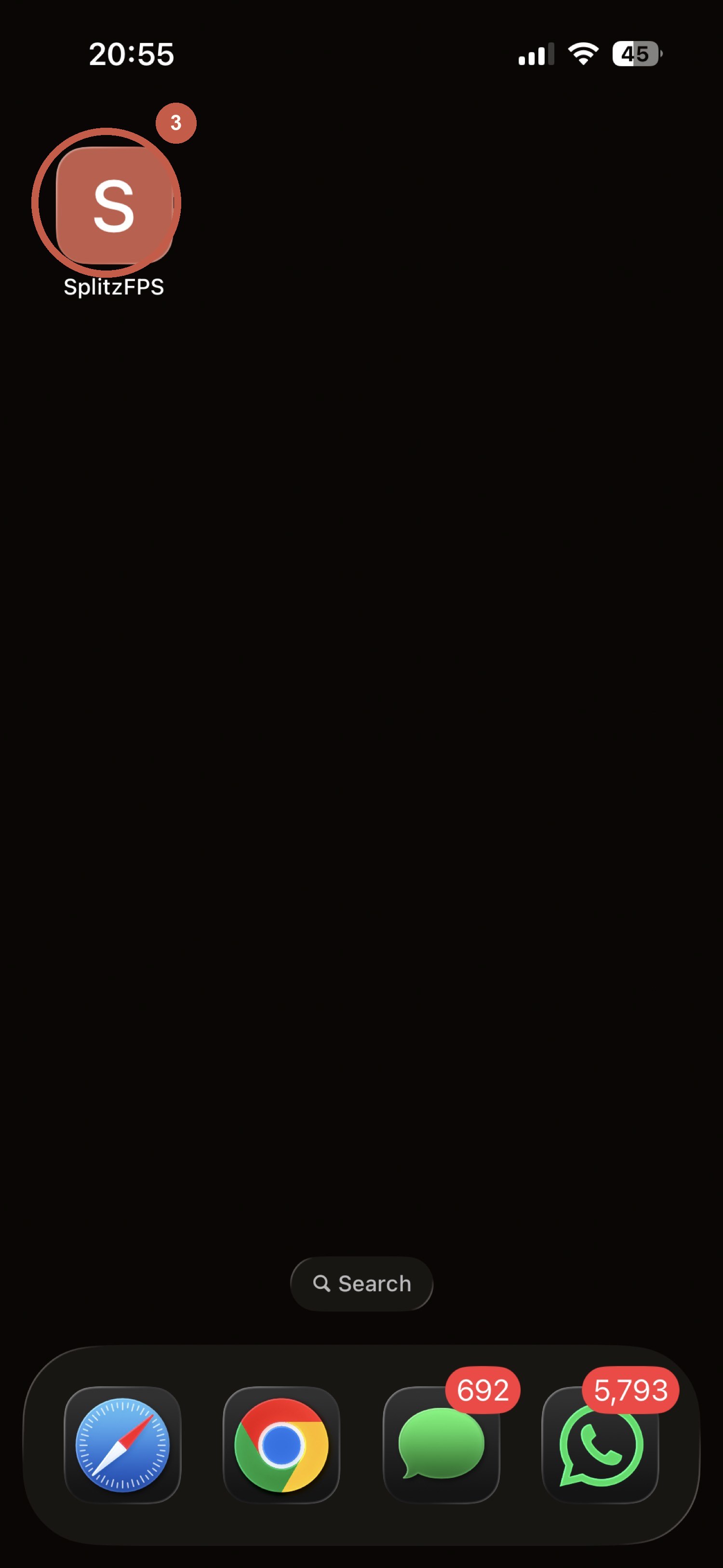 SplitzFPS icon on the Home Screen / 主畫面圖示